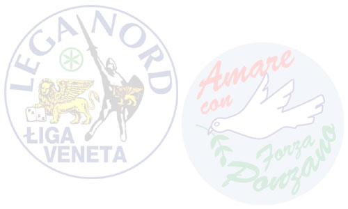 immagine raffigurante i due logo della Lega Nord e Amare con Forza Ponzano